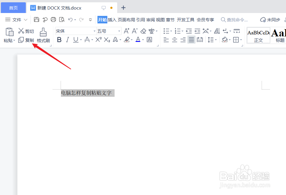 电脑怎样复制粘贴文字