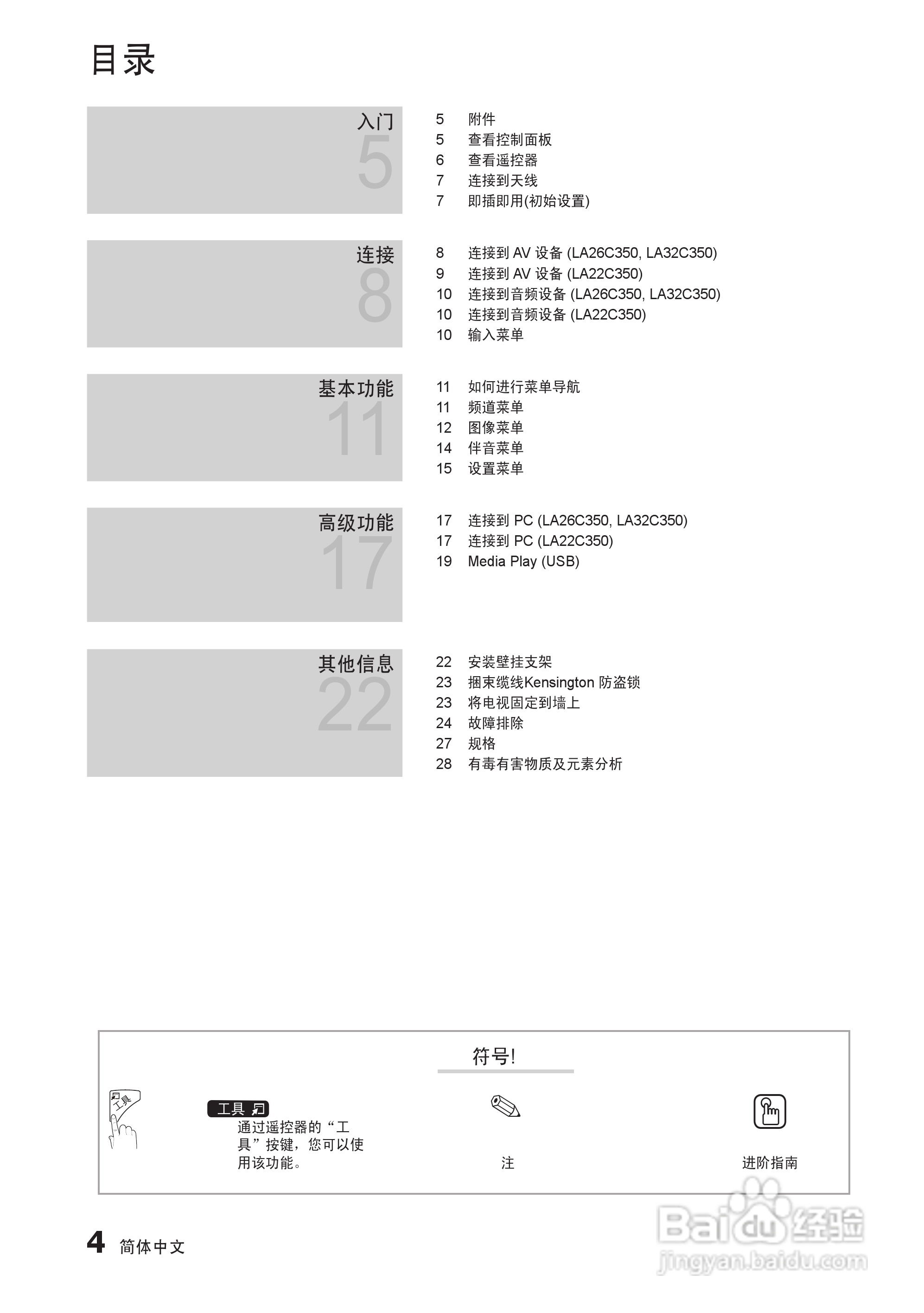 三星LA22C350D1液晶彩电使用说明书:[1]