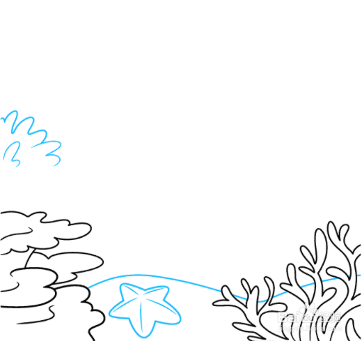 大片珊瑚礁简笔画图片图片