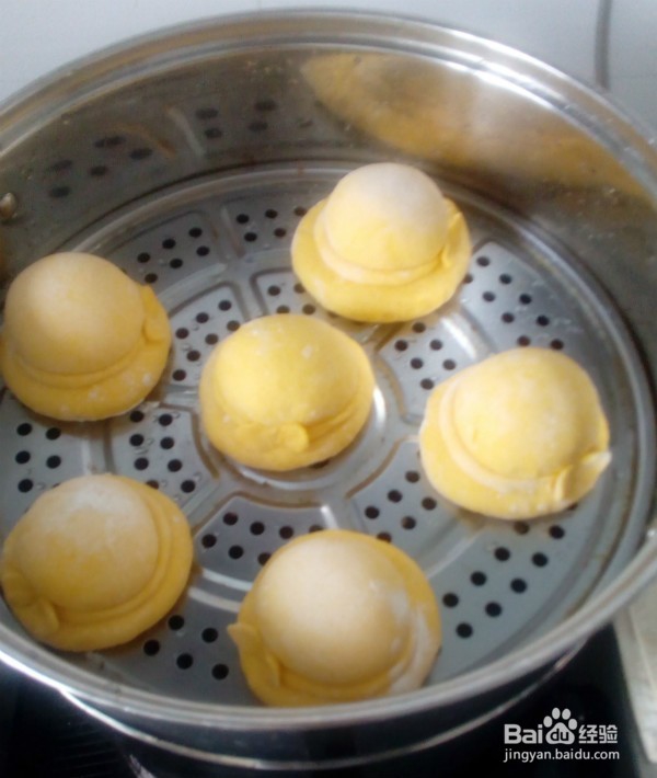 花式馒头——南瓜草帽馒头