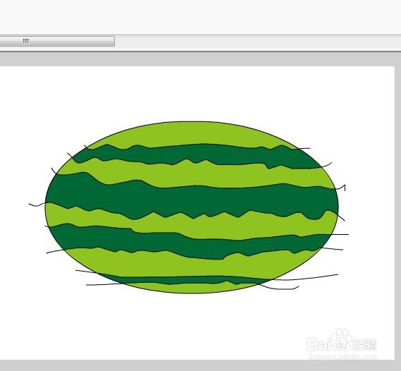 flash绘制夏日水果西瓜的教程