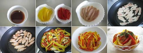 芥末彩椒鸡柳的做法