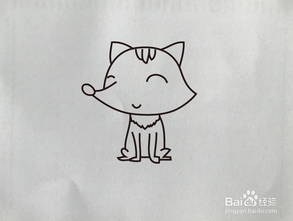 如何画小狐狸简笔画