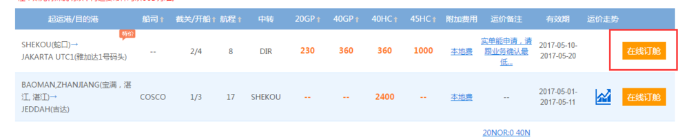 搜航网的在线订舱操作流程是什么