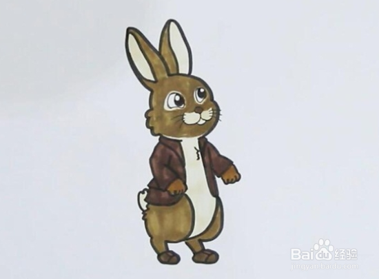 小兔本杰明简笔画图片