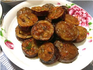 素菜酿茄子盒子的制作方法