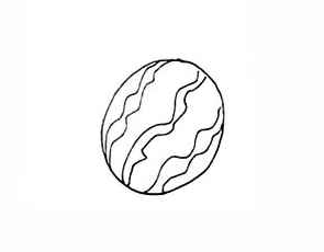 手绘简笔画之西瓜的画法