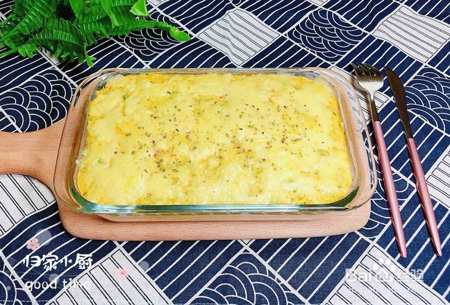 教你做西兰花玉米鸡肉糕