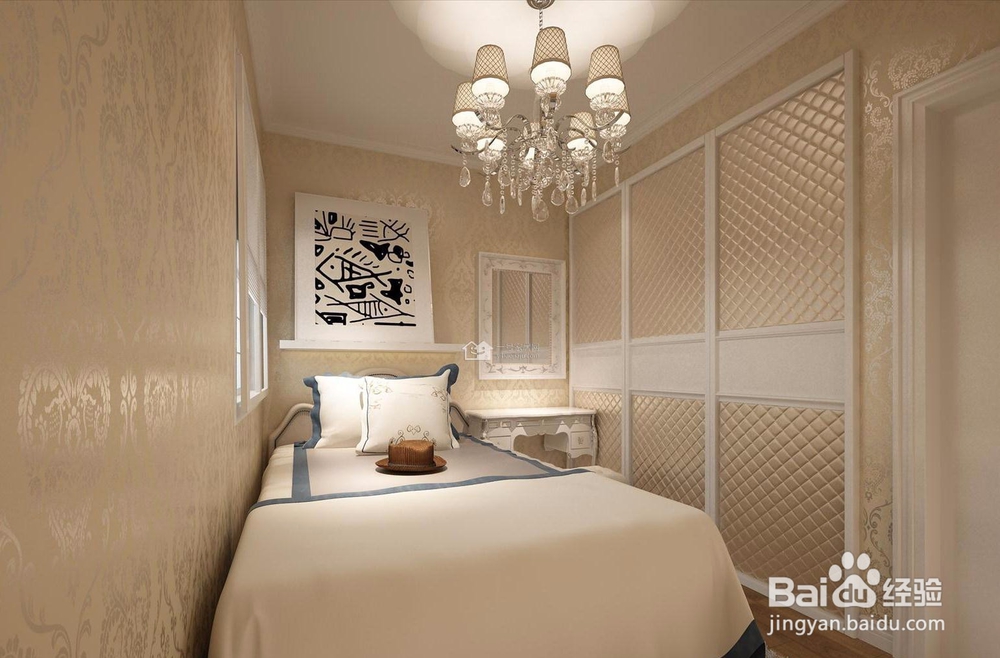 卧室门在中间怎么装修