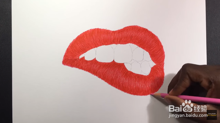 来画极具艺术气息的性感咬唇手绘教程