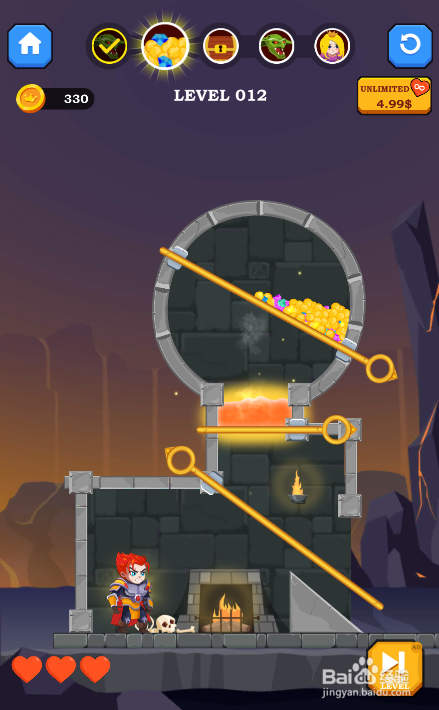 Hero Rescue Online的LEVEL 012怎样通过?