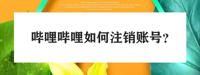 哔哩哔哩如何注销账号