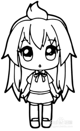 萌萌哒小女生简笔画