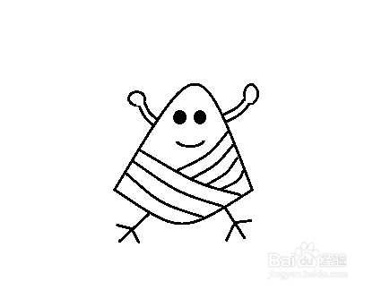简笔画-粽子的简笔画如何画