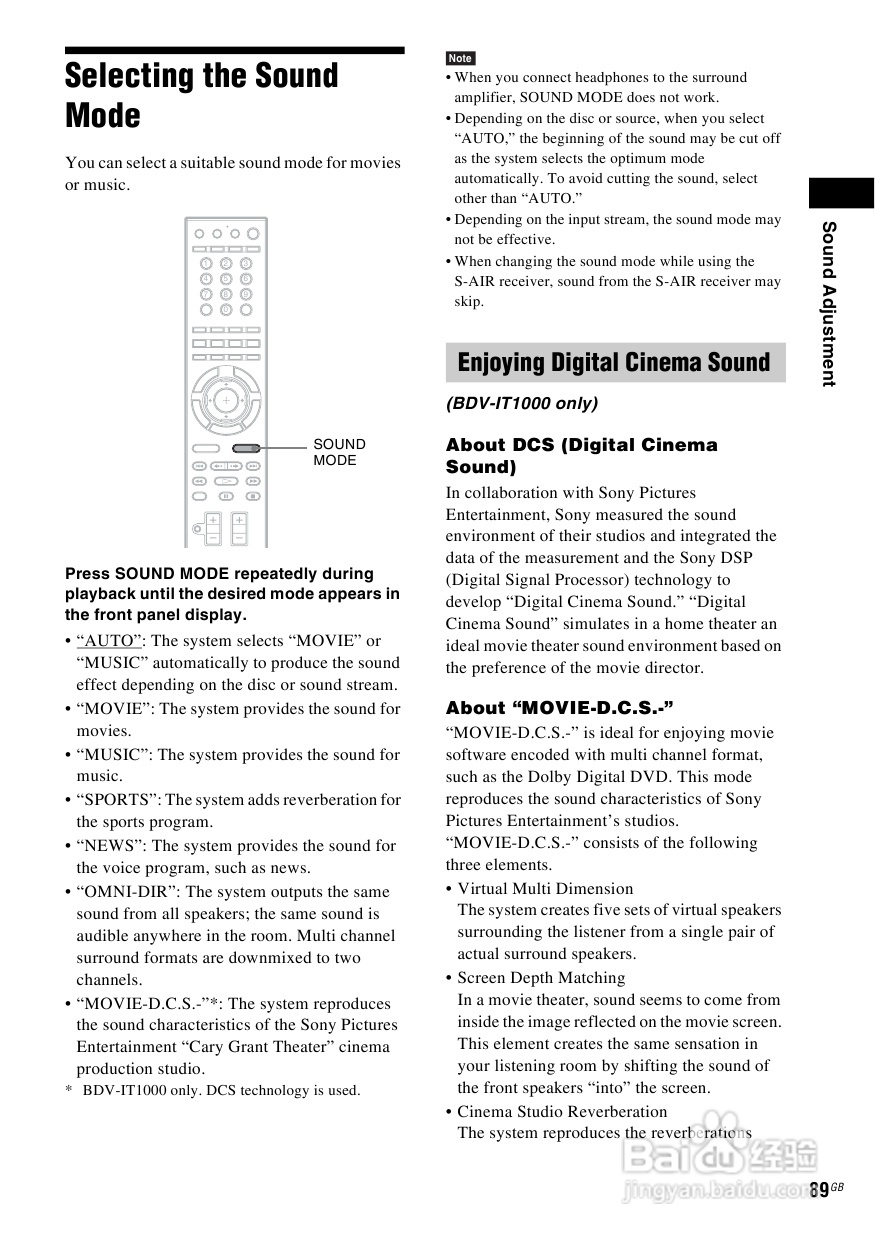 SONY BDV-IT1000蓝光DVD无线环绕家庭影院用户手册:[5]