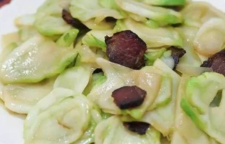 腊肉炒儿菜的做法