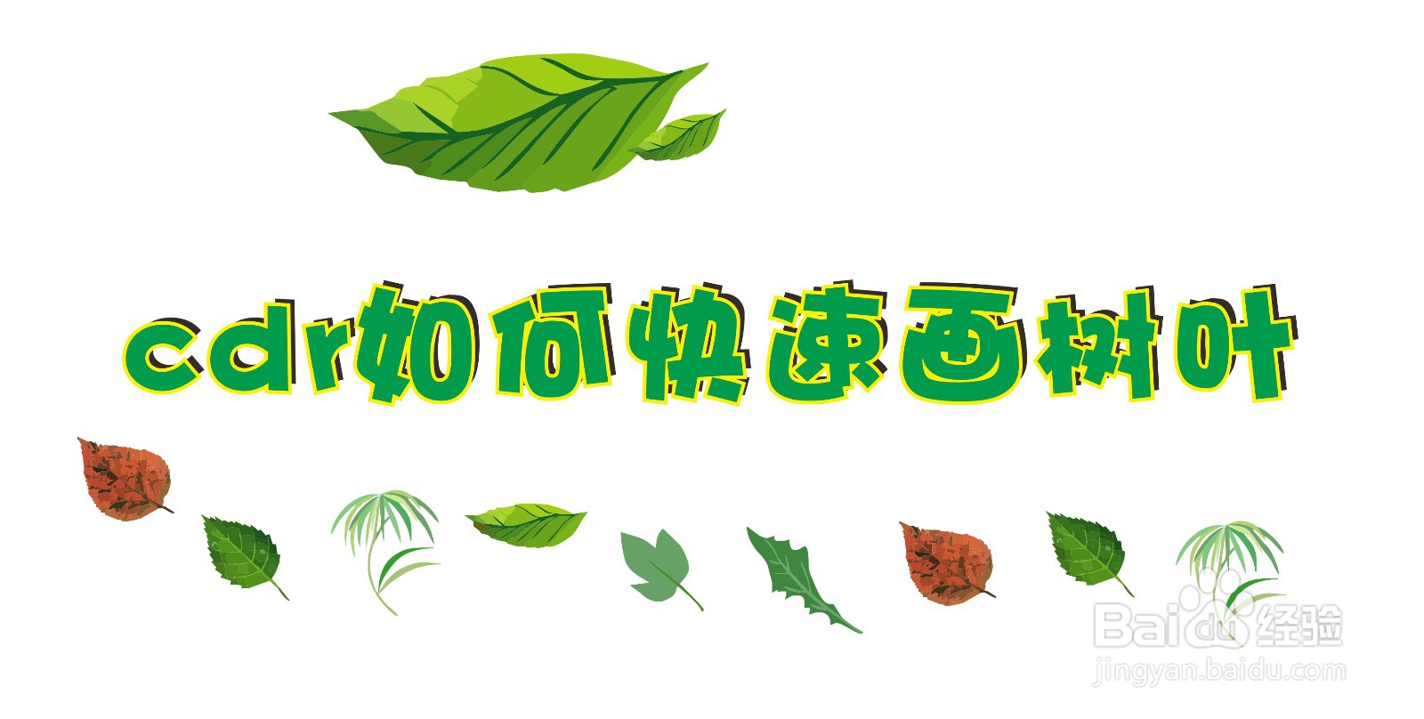 cdr如何快速画树叶