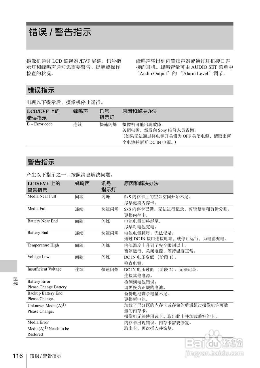 索尼PMW-EX1数码摄像机使用说明书:[12]