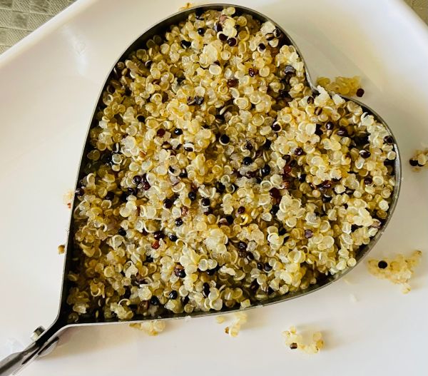 黑椒白蘑西蓝花藜麦红薯饭