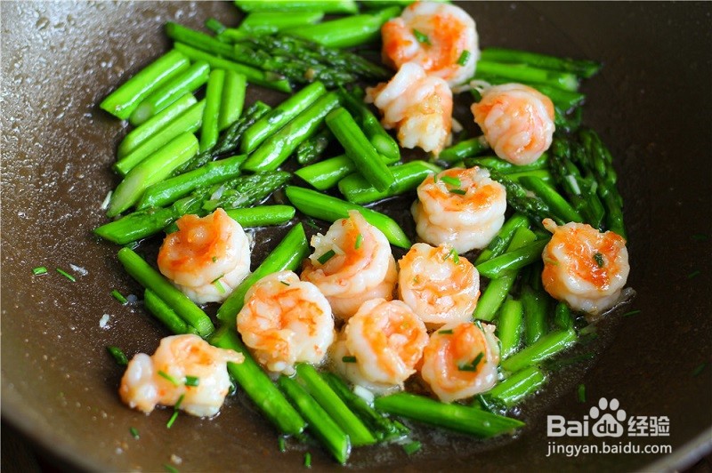芦笋炒虾球怎么做