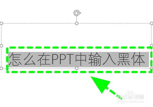 怎么在PPT中设置黑体字体，输入黑体字