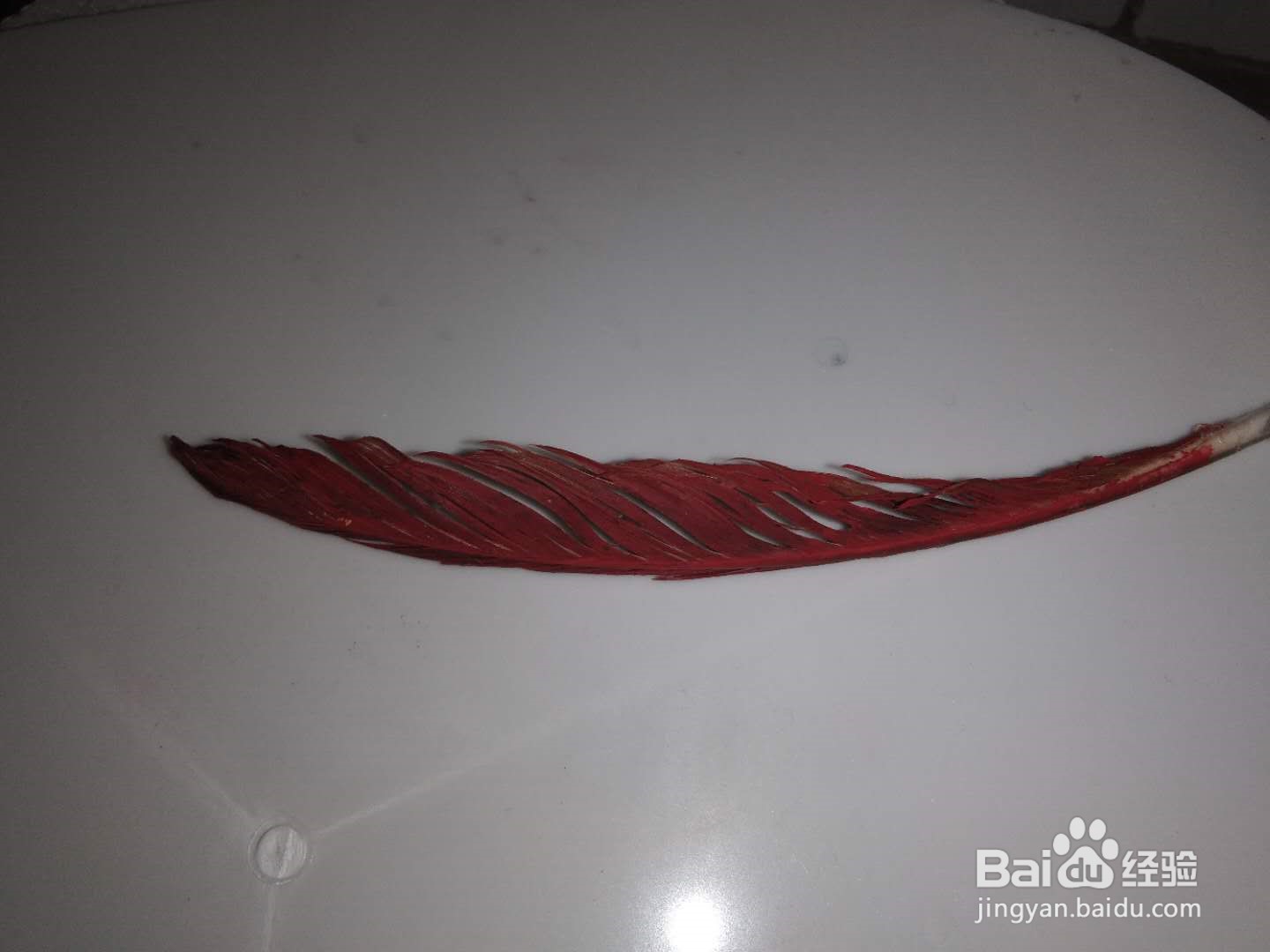 如何将鸡毛做成彩色羽毛