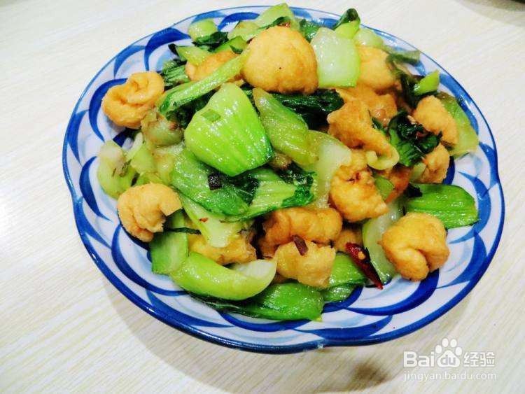 减肥食谱油豆腐油菜的做法