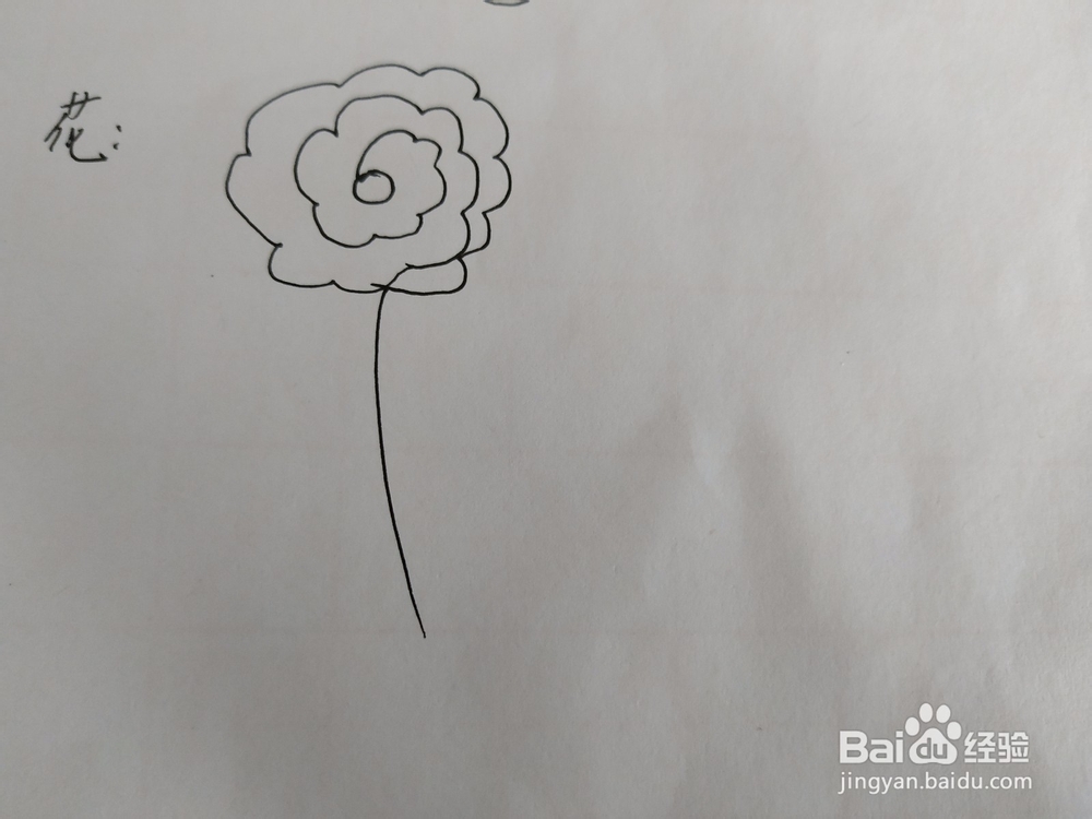 漂亮的小红花简笔画怎么画呢?