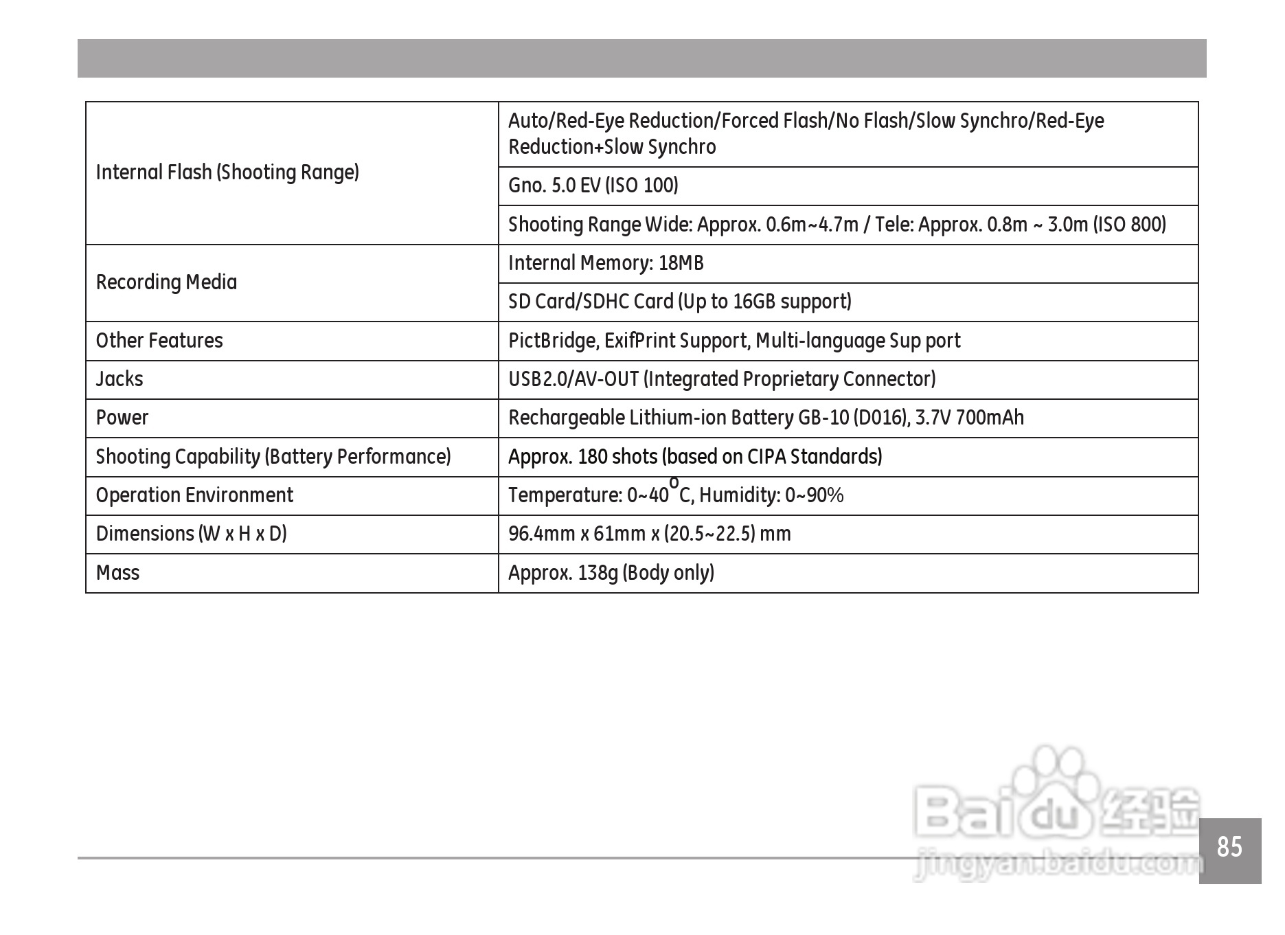 GE通用A1255数码相机说明书:[9]