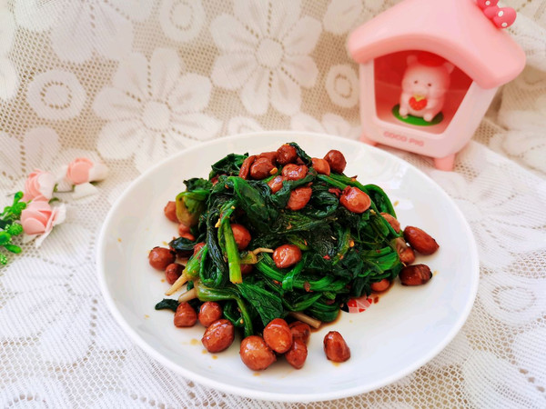 老醋菠菜花生米