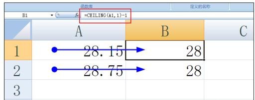 excel表中如何使用取整函数