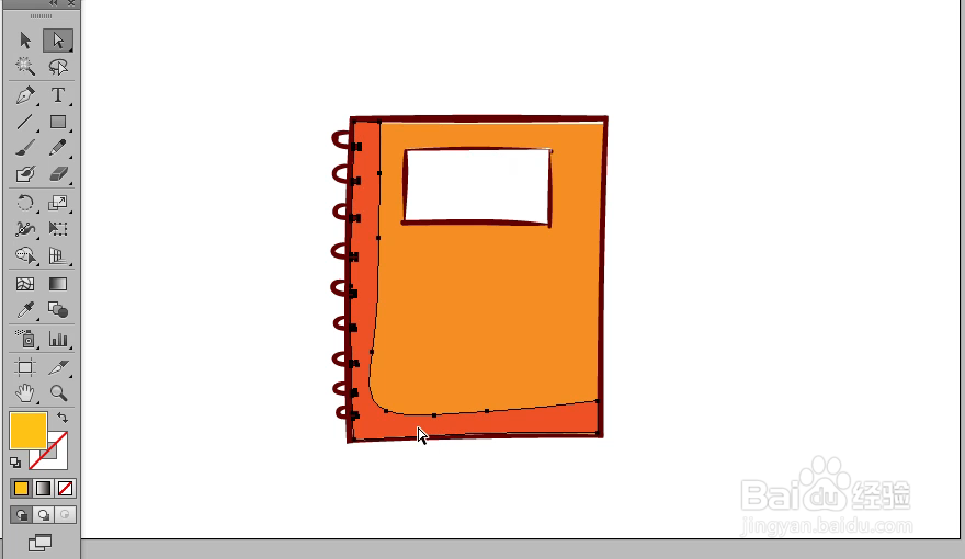 怎样在illustrator中绘制记录本小图标