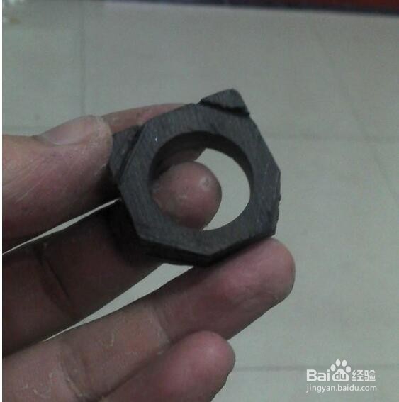 自制饭卡戒指。