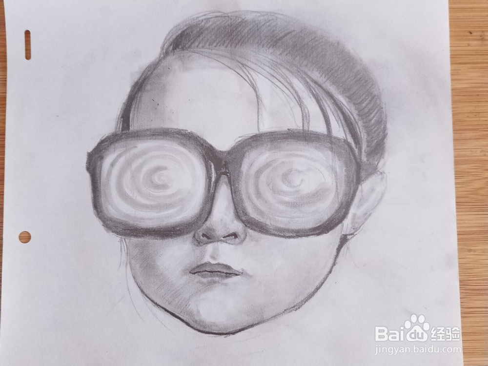 怎么画关于预防近视的素描画