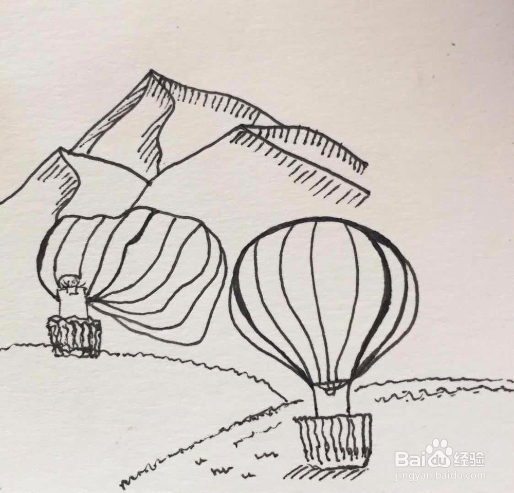 茉莉水彩手绘之热气球