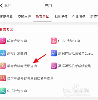 国家政务服务平台APP如何查询学考合格考成绩