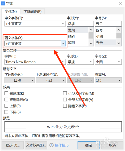 新罗马字体英文