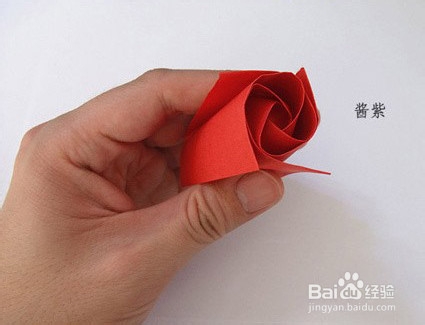 简单惊艳的纸折玫瑰花