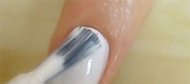 海军风美甲DIY教程