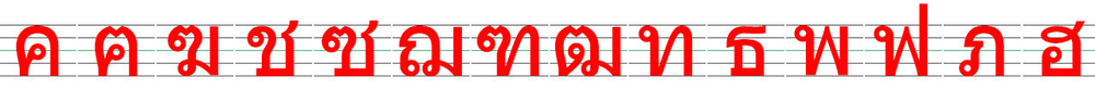 轻轻松松玩转泰语14个低辅音字母