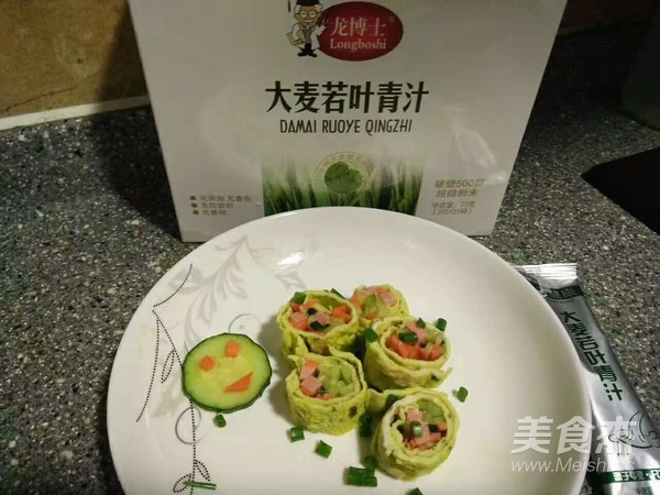 青汁蛋卷的做法
