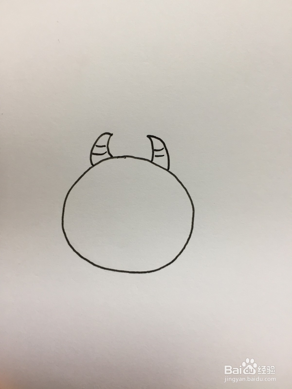 奶牛的简单画法