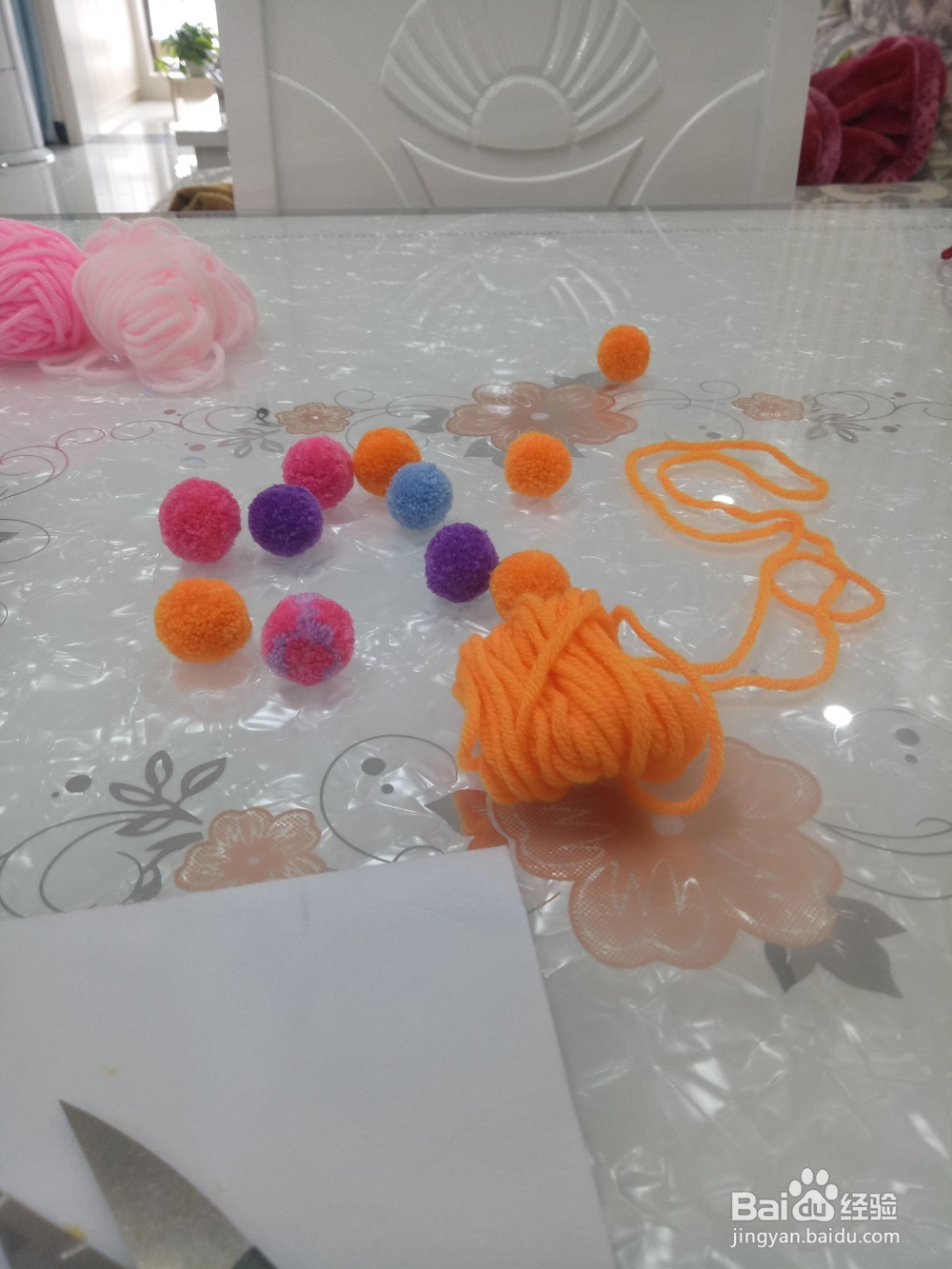 用不锈钢叉子做毛线球