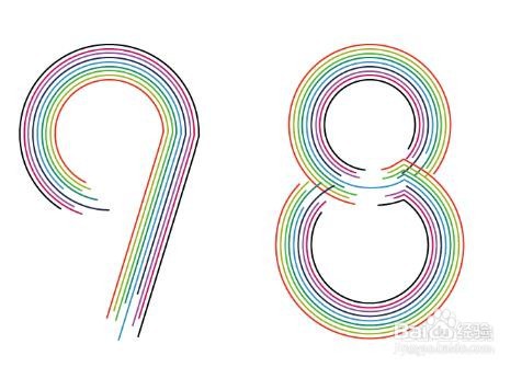 怎么用AI制作彩色线条字体