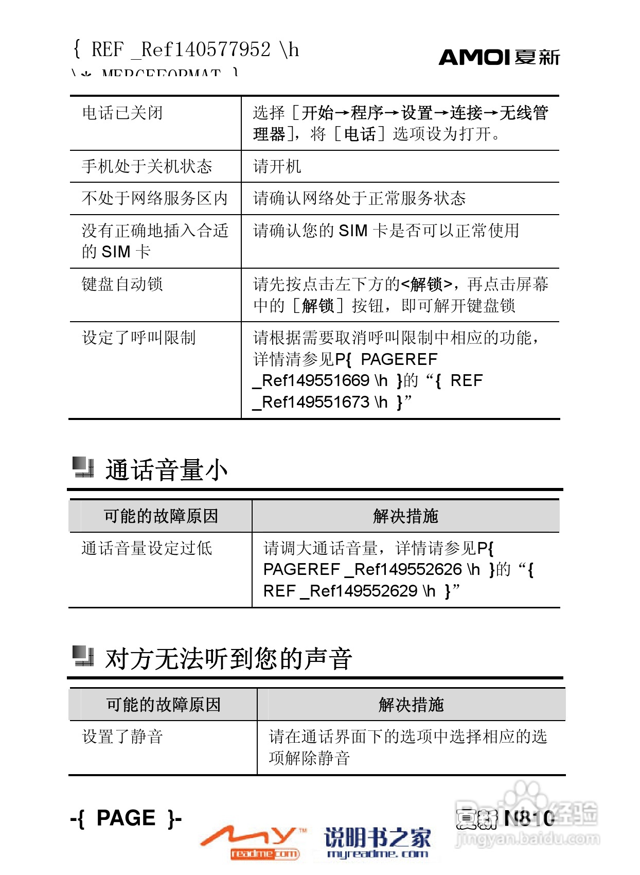 夏新N810手机使用说明书:[14]