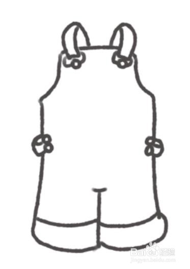 sketchbook怎么画一条蓝色背带裤