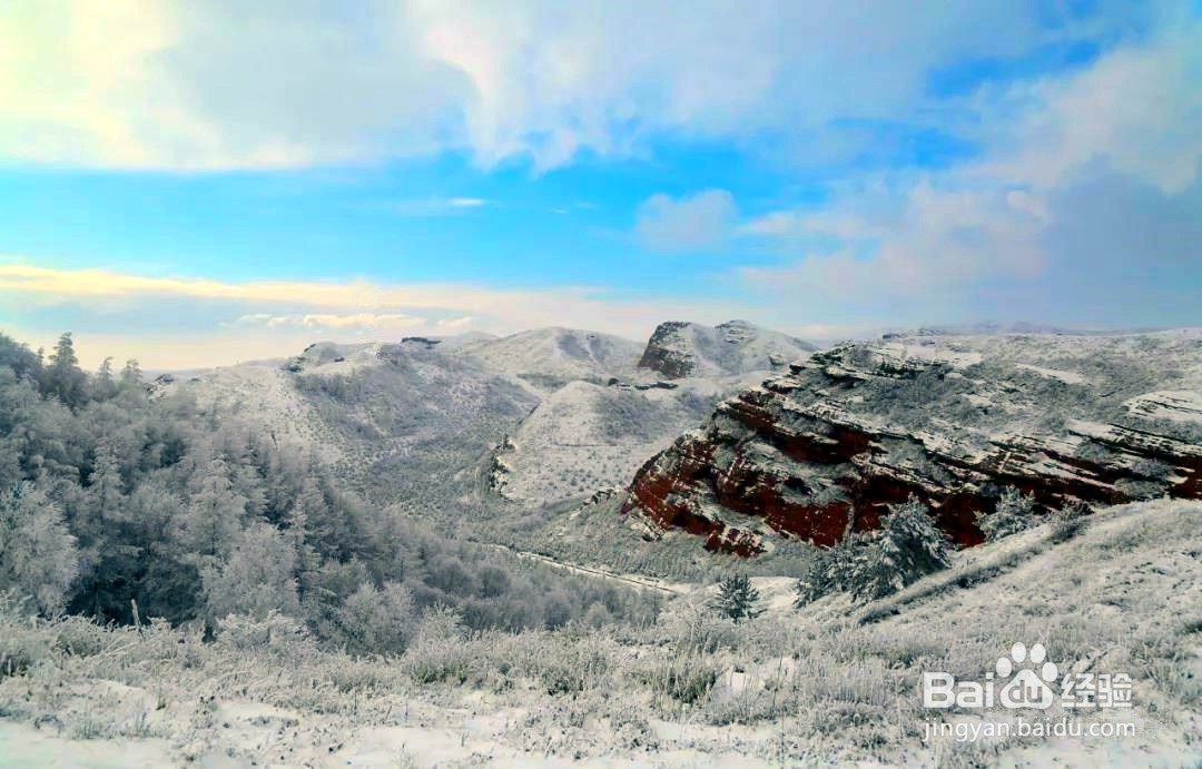 宁夏旅游景点火石寨冬日雪景