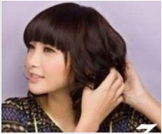 教你自己在家烫梨花头