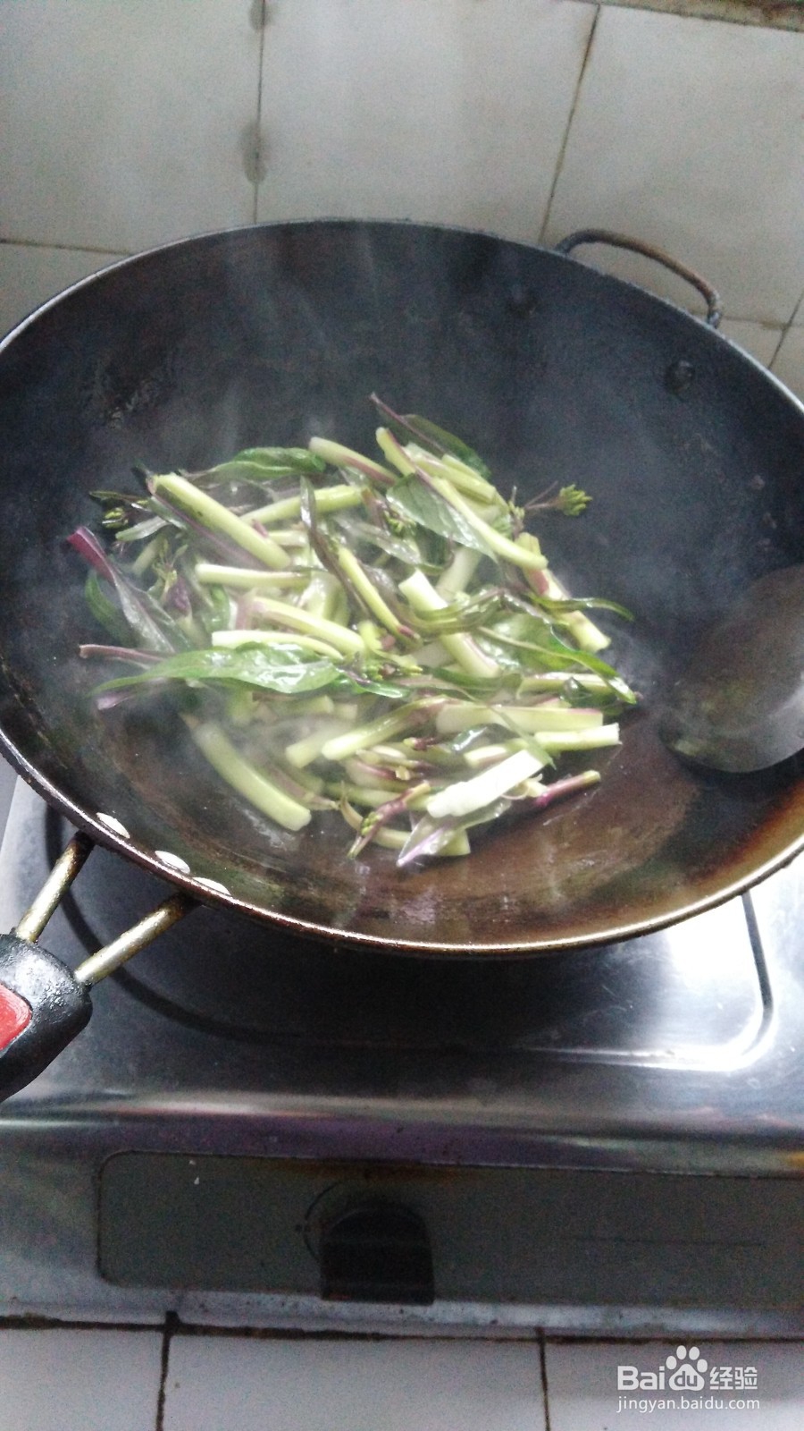 素炒红菜苔的做法