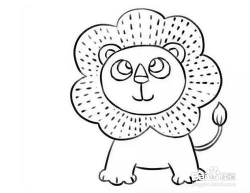 怎样画小狮子简笔画教程